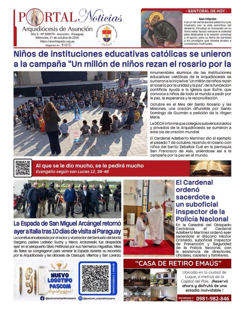 📰diarios de hoy miércoles , 21 de Octubre del 2026 es presentado por el Abog. Rolando Barrio (imagen 4)