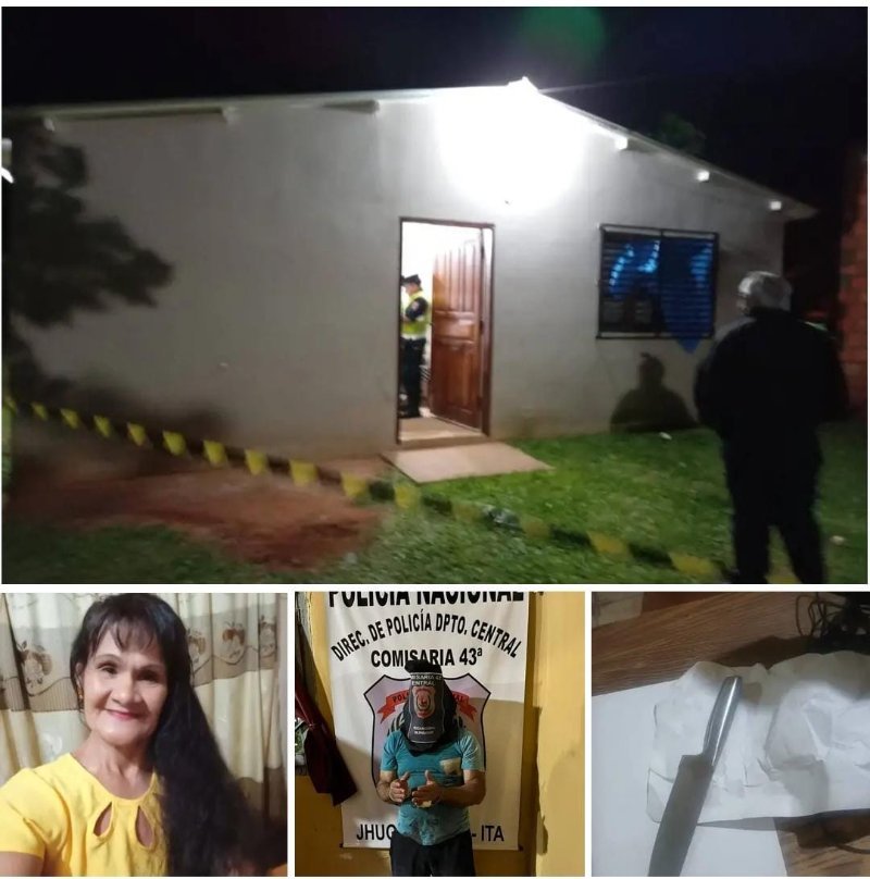 MUJER DE 63 AÑOS FUE 4SESINADA A PUÑALADAS EN ITÁ: SU PAREJA FUE APREHENDIDA