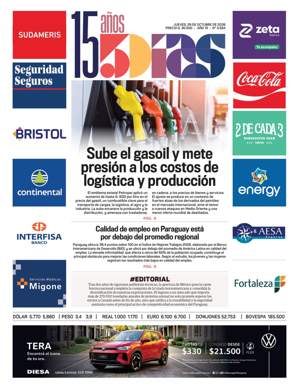 Portada del 29/10/2026
