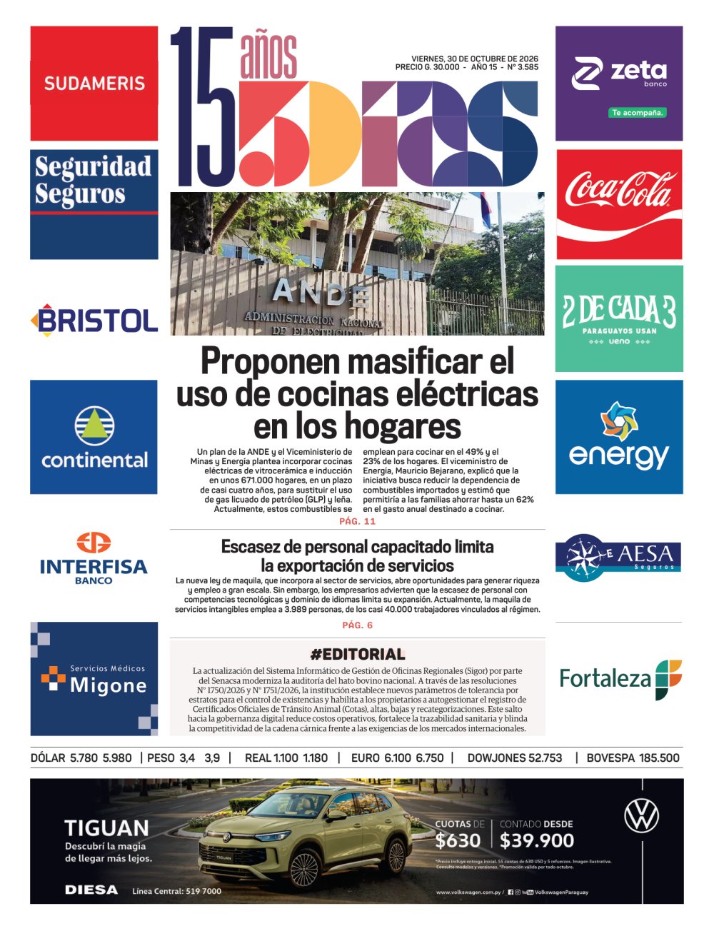 Portada del 30/10/2026