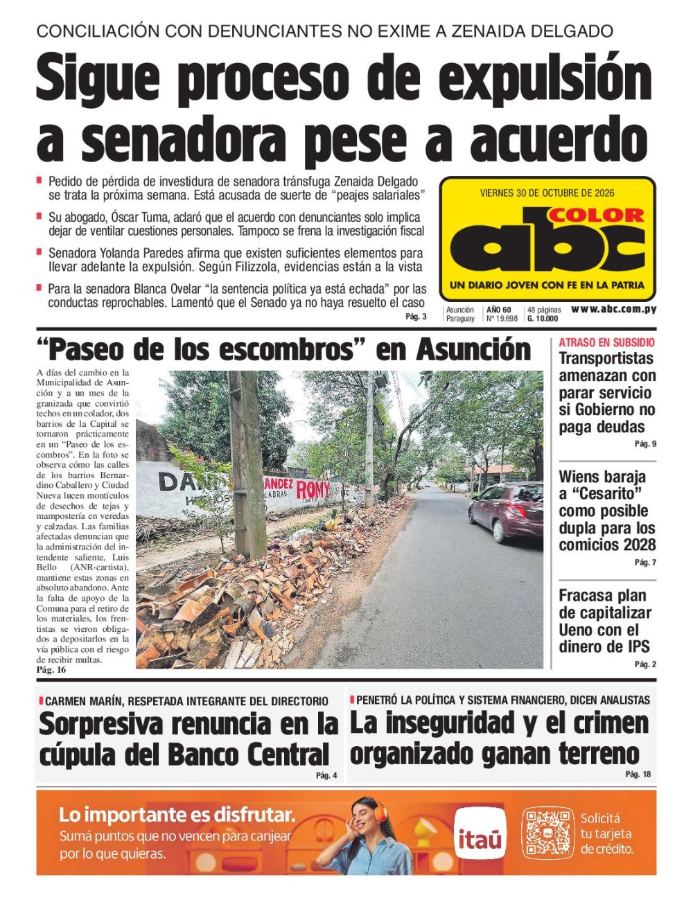Portada del 30/10/2026