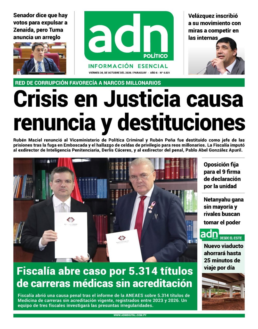 Portada del 30/10/2026