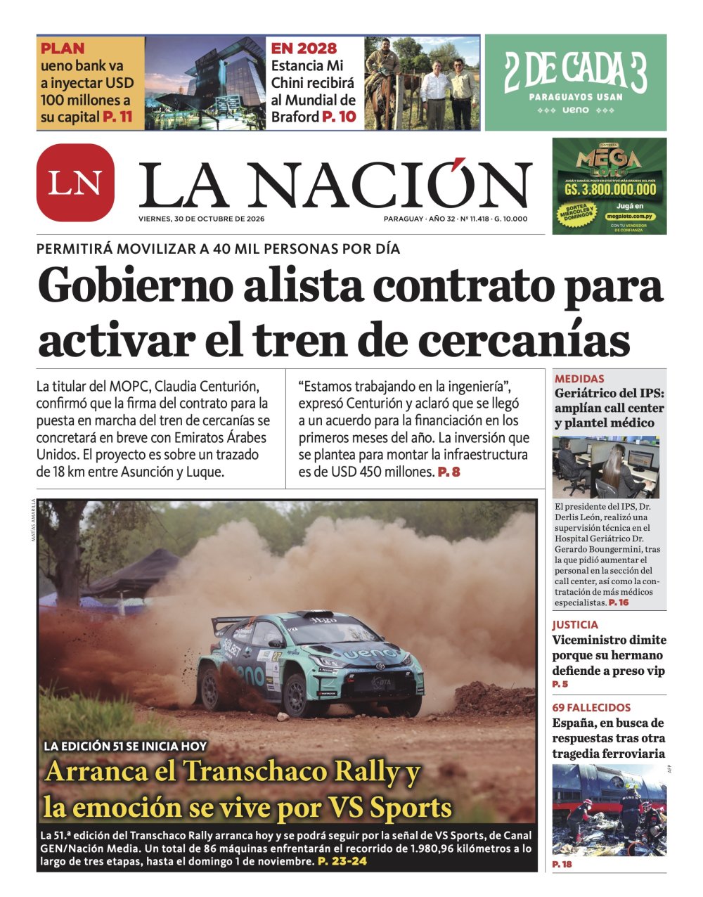 Portada del 30/10/2026